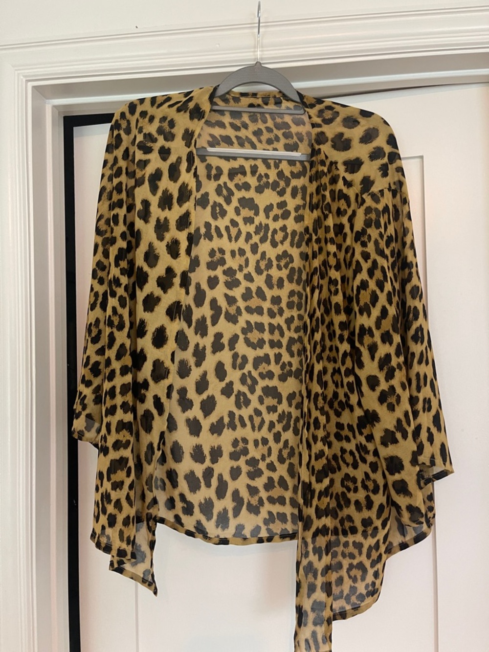 Leopard print Sheer Kimono